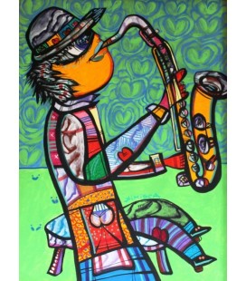 The Great Saxophonist Painting